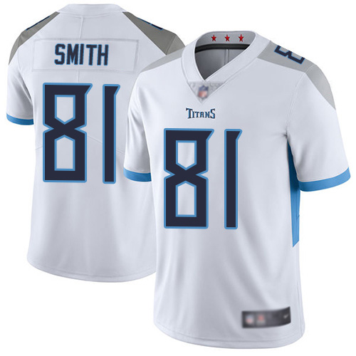 Tennessee Titans Limited White Men Jonnu Smith Road Jersey NFL Football 81 Vapor Untouchable